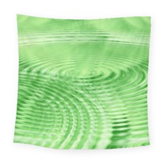 Wave Concentric Circle Green Square Tapestry (large)