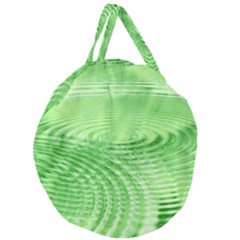 Wave Concentric Circle Green Giant Round Zipper Tote by HermanTelo