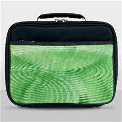 Wave Concentric Circle Green Lunch Bag