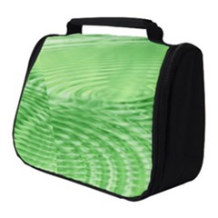 Wave Concentric Circle Green Full Print Travel Pouch (small) by HermanTelo