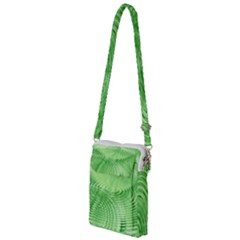 Wave Concentric Circle Green Multi Function Travel Bag by HermanTelo