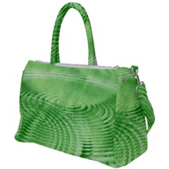 Wave Concentric Circle Green Duffel Travel Bag