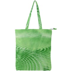 Wave Concentric Circle Green Double Zip Up Tote Bag by HermanTelo