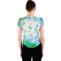 Scrapbooking Tropical Pattern Crew Neck Crop Top View2