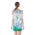 Scrapbooking Tropical Pattern Shoulder Cutout One Piece Dress View2