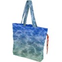 Water Blue Transparent Crystal Drawstring Tote Bag View1