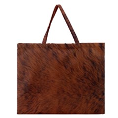 Fur Skin Bear Zipper Large Tote Bag