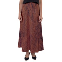 Fur Skin Bear Flared Maxi Skirt