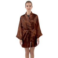 Fur Skin Bear Long Sleeve Satin Kimono