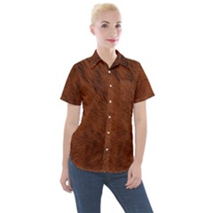 Fur Skin Bear Women s Short Sleeve Pocket Shirt