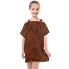 Fur Skin Bear Kids  One Piece Chiffon Dress by HermanTelo