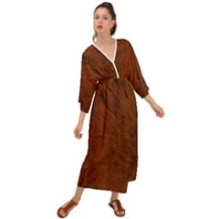 Fur Skin Bear Grecian Style  Maxi Dress