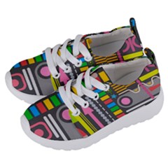 Pattern Geometric Abstract Colorful Arrows Lines Circles Triangles Kids  Lightweight Sports Shoes by Vaneshart