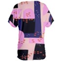 Vibrant Tropical Dot Patterns Women s Oversized Tee View2