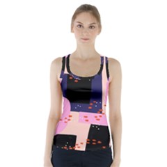 Vibrant Tropical Dot Patterns Racer Back Sports Top by Vaneshart