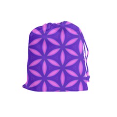 Pattern Texture Backgrounds Purple Drawstring Pouch (large)