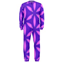 Pattern Texture Backgrounds Purple Onepiece Jumpsuit (men) 