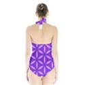 Pattern Texture Backgrounds Purple Halter Swimsuit View2