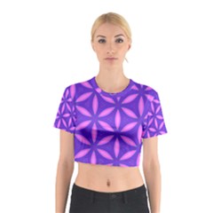 Pattern Texture Backgrounds Purple Cotton Crop Top