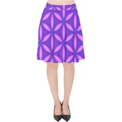 Pattern Texture Backgrounds Purple Velvet High Waist Skirt