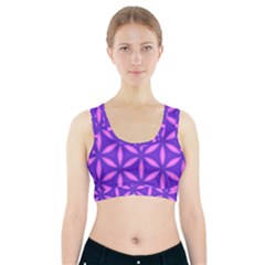 Pattern Texture Backgrounds Purple Sports Bra With Pocket