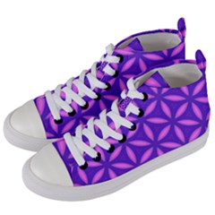 Pattern Texture Backgrounds Purple Women s Mid-top Canvas Sneakers by HermanTelo