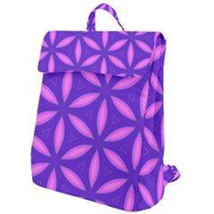 Pattern Texture Backgrounds Purple Flap Top Backpack