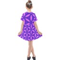 Pattern Texture Backgrounds Purple Kids  Short Sleeve Shirt Dress View2