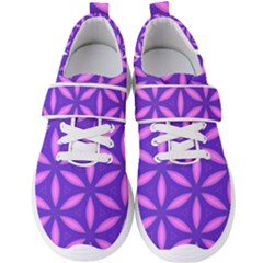 Pattern Texture Backgrounds Purple Men s Velcro Strap Shoes by HermanTelo