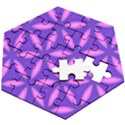 Pattern Texture Backgrounds Purple Wooden Puzzle Hexagon View2