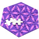 Pattern Texture Backgrounds Purple Wooden Puzzle Hexagon View3