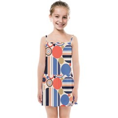 Geometric Abstract Pattern Colorful Flat Circles Decoration Kids  Summer Sun Dress by Vaneshart