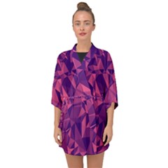 Triangulation Patterns Half Sleeve Chiffon Kimono by Vaneshart