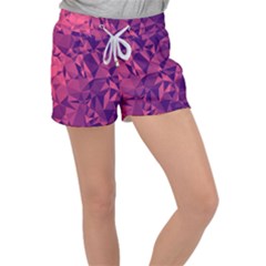 Triangulation Patterns Women s Velour Lounge Shorts by Vaneshart