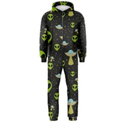 Alien Ufo Pattern Hooded Jumpsuit (men)  by Vaneshart