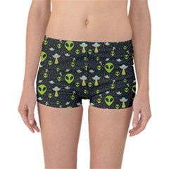 Alien Ufo Pattern Boyleg Bikini Bottoms by Vaneshart