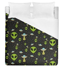 Alien Ufo Pattern Duvet Cover (queen Size) by Vaneshart