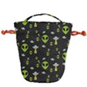 Alien Ufo Pattern Drawstring Bucket Bag View2