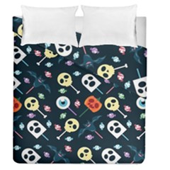 Halloween Candy Pattern Vector Duvet Cover Double Side (queen Size)