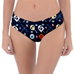 Halloween Candy Pattern Vector Reversible Classic Bikini Bottoms by Vaneshart