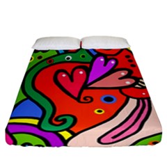 Seamless Doodle Fitted Sheet (California King Size)