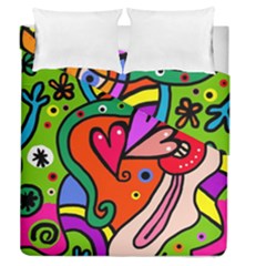 Seamless Doodle Duvet Cover Double Side (queen Size)