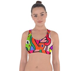 Seamless Doodle Cross String Back Sports Bra