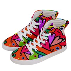 Seamless Doodle Men s Hi-Top Skate Sneakers