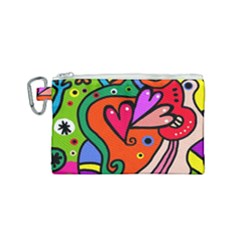 Seamless Doodle Canvas Cosmetic Bag (Small)