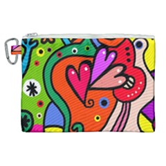 Seamless Doodle Canvas Cosmetic Bag (XL)