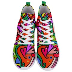 Seamless Doodle Men s Lightweight High Top Sneakers by Vaneshart