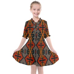 Seamless Digitally Created Tilable Abstract Pattern Kids  All Frills Chiffon Dress by Vaneshart