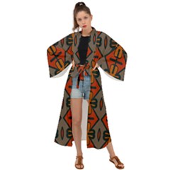 Seamless Digitally Created Tilable Abstract Pattern Maxi Kimono by Vaneshart