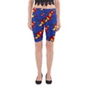 Space Rocket Pattern Yoga Cropped Leggings View1